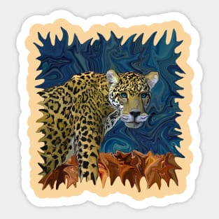 Leopard with the Sky in His Eyes Sticker
